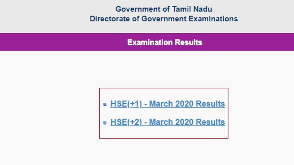 TN Board 11th Plus One Results 2020 LIVE Updates: Tamil Nadu class 11 results declared at tnresults.nic.in, direct link here - education